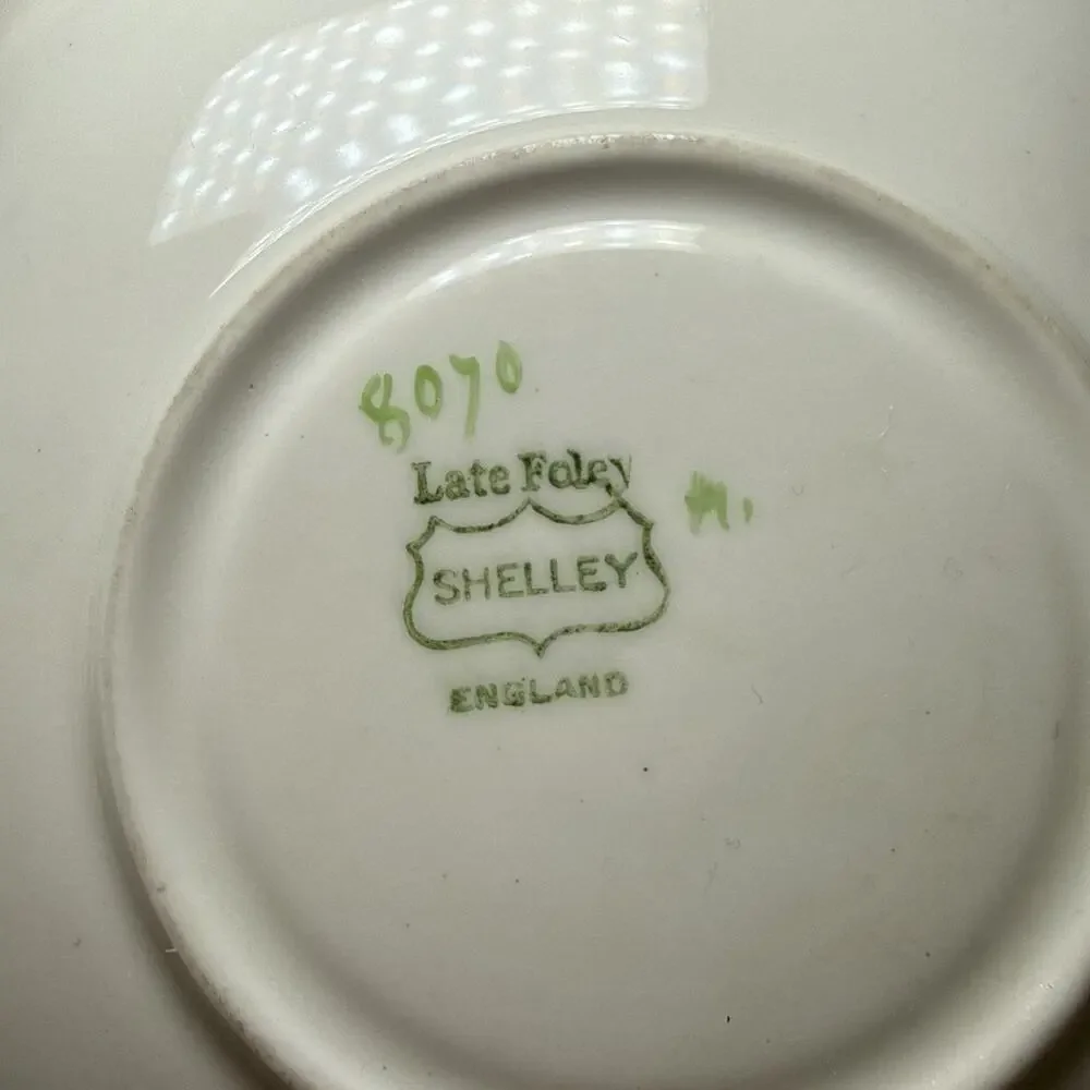 Shelley England Fine Bone China Late Foley Grapes Tea Cup & Saucer Set Vintage